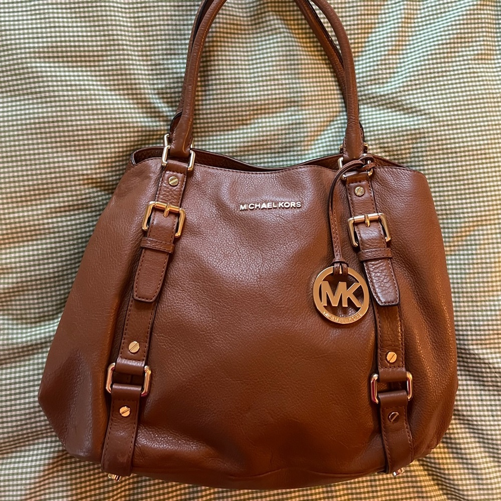 Michael Kors Bedford Luggage Brown Large Satchel Purse